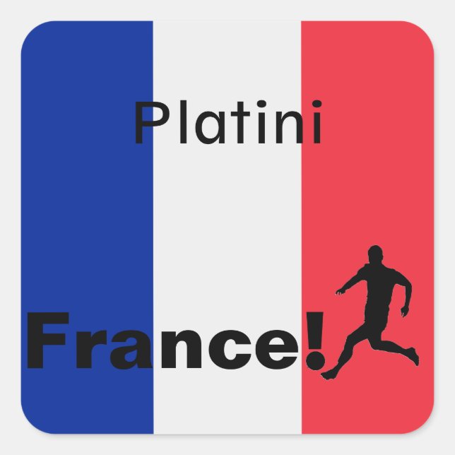 Soccer France, customisable Square Sticker (Front)