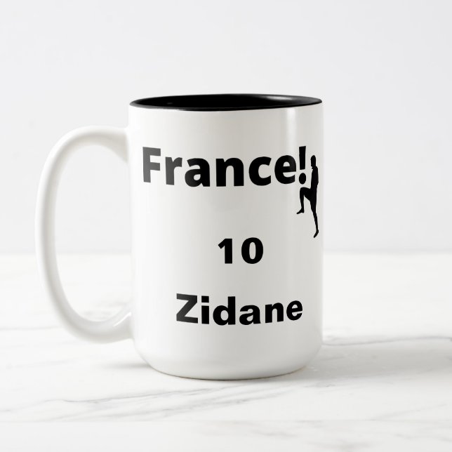 Soccer France, customisable Two-Tone Coffee Mug (Left)