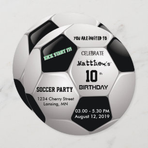 Soccer Fun ⚽    Birthday Epic Party  Invitation