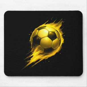 Soccer Fun Colorful Effect Tie Dye Black Yellow So Mouse Pad