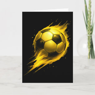 Soccer Fun Colourful Effect Tie Dye Black Yellow S Card