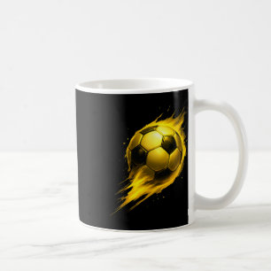 Soccer Fun Colourful Effect Tie Dye Black Yellow S Coffee Mug