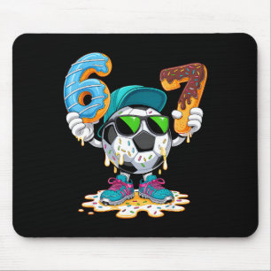 Soccer Funny 6 7 Six Seven 67 Soccer Lover Teens B Mouse Pad