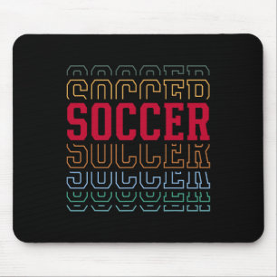 Soccer Funny Layered Text Team Player Coach Youth Mouse Pad