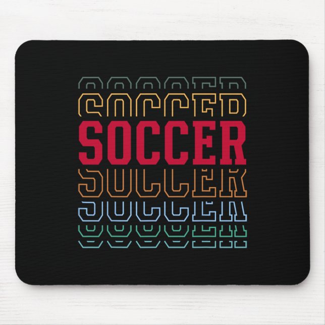Soccer Funny Layered Text Team Player Coach Youth  Mouse Pad (Front)