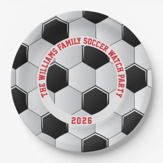 Soccer Futbal Bola 2026 Football Party Paper Plate