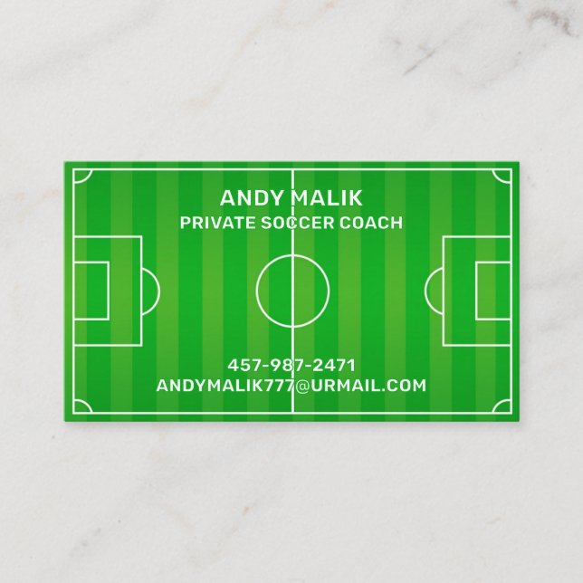 Soccer Futball Business Card (Front)