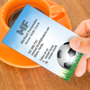 Soccer Futball Coach Business Card