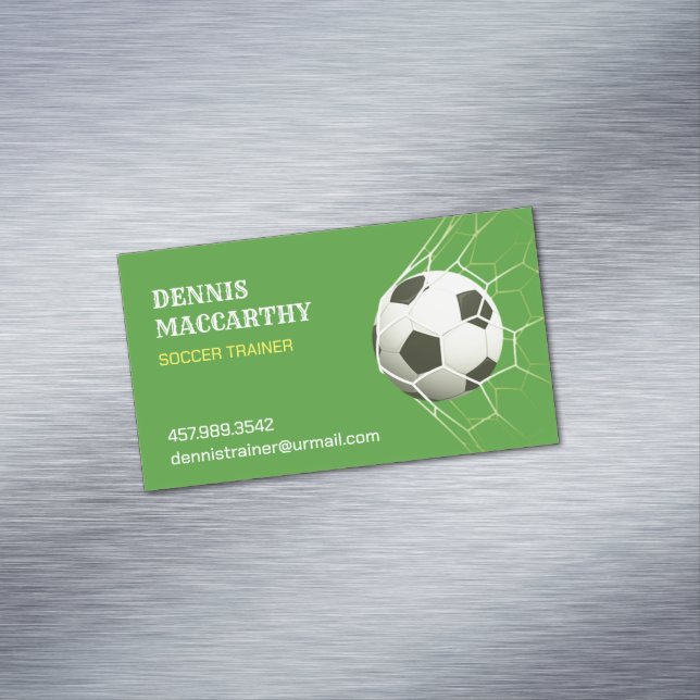Soccer Futball Magnetic Business Card (In Situ)