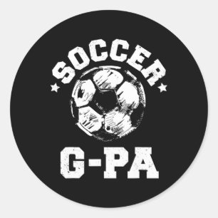 Soccer G-pa Soccer Byll Distressed Funny Soccer G- Classic Round Sticker