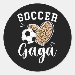 Soccer Gaga Heart Grandma Gaga Of A Soccer Player Classic Round Sticker