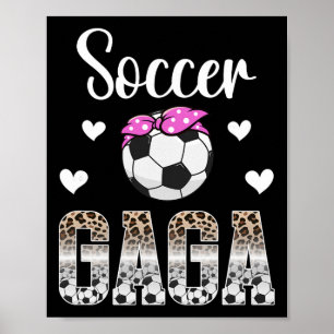 Soccer Gaga Leopard Grandma Gaga Of A Soccer Playe Poster