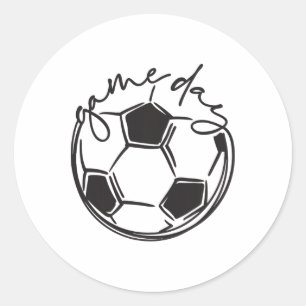 Soccer Game Day Soccer Mom Soccer Mama Go Cheer Sp Classic Round Sticker