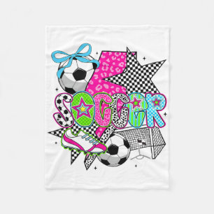 Soccer Game Day Soccer Mom Soccer Mama Go Cheer Sp Fleece Blanket