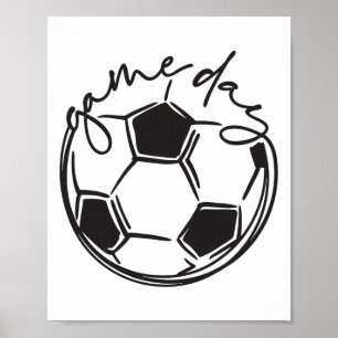 Soccer Game Day Soccer Mom Soccer Mama Go Cheer Sp Poster