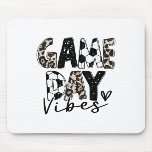 Soccer Game Day Vibes For Women Mom Soccer Mama Fa Mouse Pad