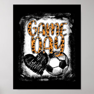 Soccer Game Day Women Leopard Cheetah Print Soccer