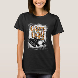 Soccer Game Day Women Leopard Cheetah Print Soccer T-Shirt