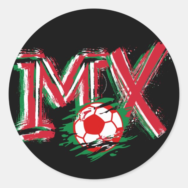 Soccer game Mexican national football team Classic Round Sticker (Front)