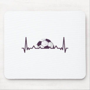Soccer Game Taining Sport Footll Heartbeat Soccer Mouse Pad
