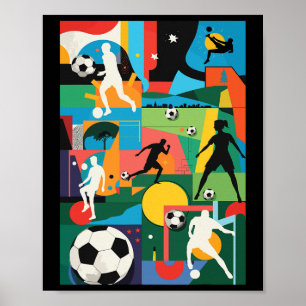 Soccer Game Team Coach Fans Free Kick Player Penal Poster