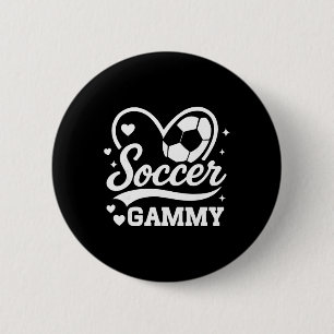 Soccer Gammy Heart Love Soccer Player 6 Cm Round Badge
