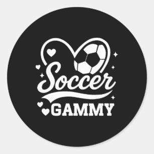 Soccer Gammy Heart Love Soccer Player Classic Round Sticker