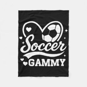Soccer Gammy Heart Love Soccer Player  Fleece Blanket
