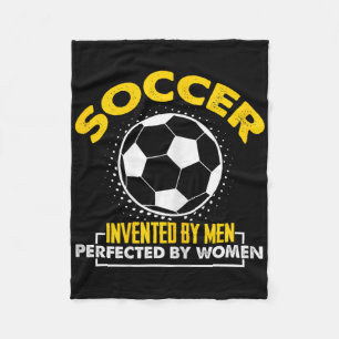 Soccer Gear For Girls With Quotes Funny Womens Soc Fleece Blanket