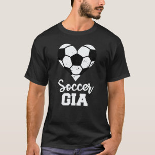 Soccer Gia Soccer Heart Grandma Gia T-Shirt