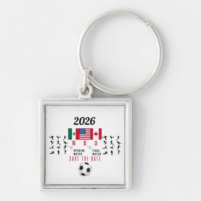 Soccer Gifts for Fans Key Ring (Front)