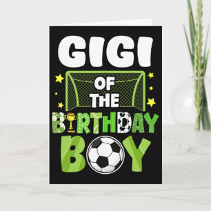 Soccer Gigi Birthday Boy Party Soccer Family Match Card