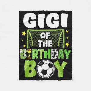 Soccer Gigi Birthday Boy Party Soccer Family Match Fleece Blanket