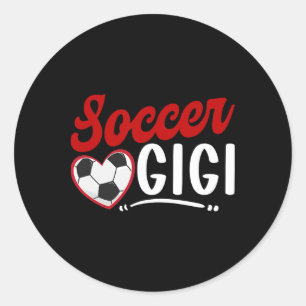 Soccer Gigi Heart Grandma Gigi Of A Soccer Player Classic Round Sticker