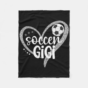 Soccer Gigi Heart Grandma Gigi Of A Soccer Player Fleece Blanket