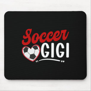 Soccer Gigi Heart Grandma Gigi Of A Soccer Player Mouse Pad