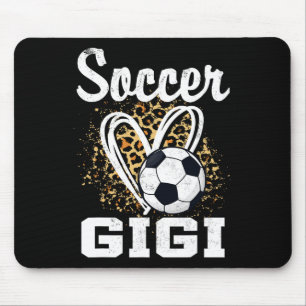 Soccer Gigi Leopard Heart Grandma Mouse Pad