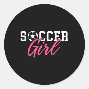 Soccer Girl _1 Classic Round Sticker
