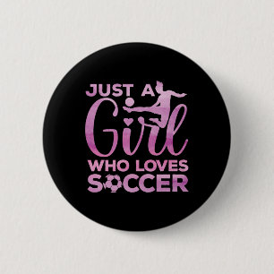 Soccer Girl Art For Girls Kids Toddler Women Socce 6 Cm Round Badge