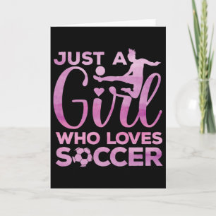 Soccer Girl Art For Girls Kids Toddler Women Socce Card