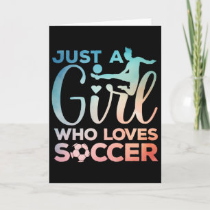 Soccer Girl Art For Girls Kids Toddler Women Socce Card