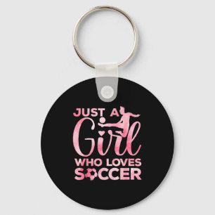 Soccer Girl Art For Girls Kids Toddler Women Socce Key Ring