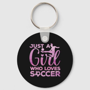 Soccer Girl Art For Girls Kids Toddler Women Socce Key Ring