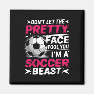 Soccer Girl Art For Girls Kids Toddler Women Socce Magnet