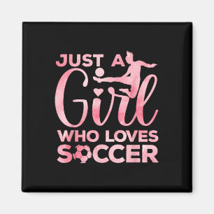 Soccer Girl Art For Girls Kids Toddler Women Socce Magnet