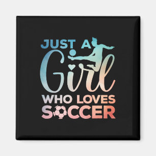 Soccer Girl Art For Girls Kids Toddler Women Socce Magnet