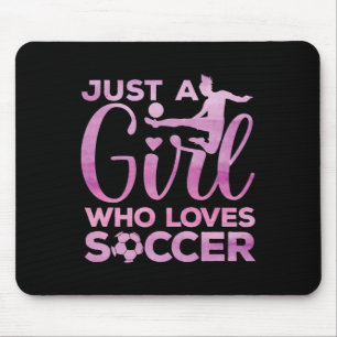 Soccer Girl Art For Girls Kids Toddler Women Socce Mouse Pad