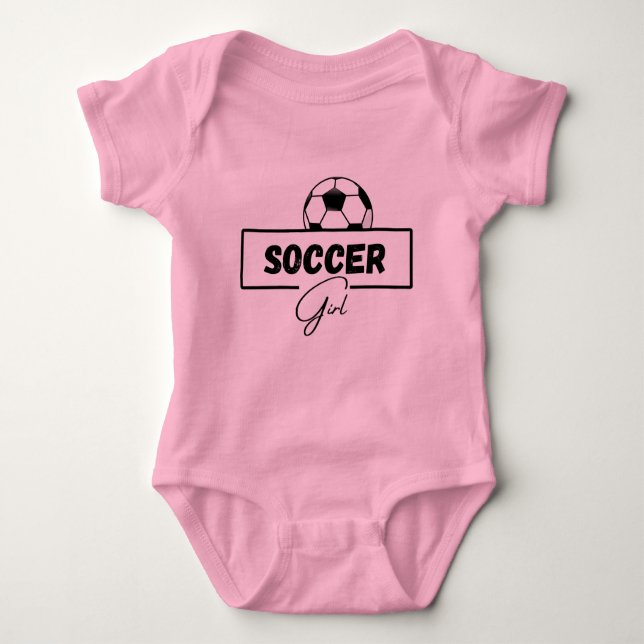 Soccer Girl Baby ,Girls Soccer Gifts,Soccer lover Baby Bodysuit (Front)