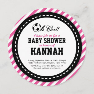 Soccer Girl Baby Shower Invitation