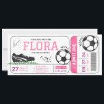 Soccer Girl Birthday Party Ticket Sports Digital  Invitation<br><div class="desc">Our Soccer Invitation is perfect for any soccer fan!
Welcome your guests to your soccer themed party with these awesome and fun invites.</div>